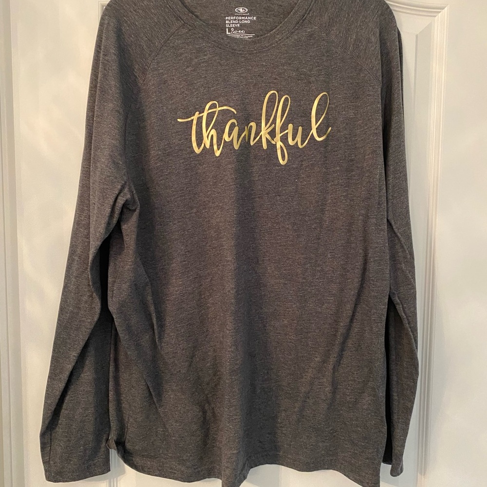 Performance Blend Gray Long Sleeve Shirt